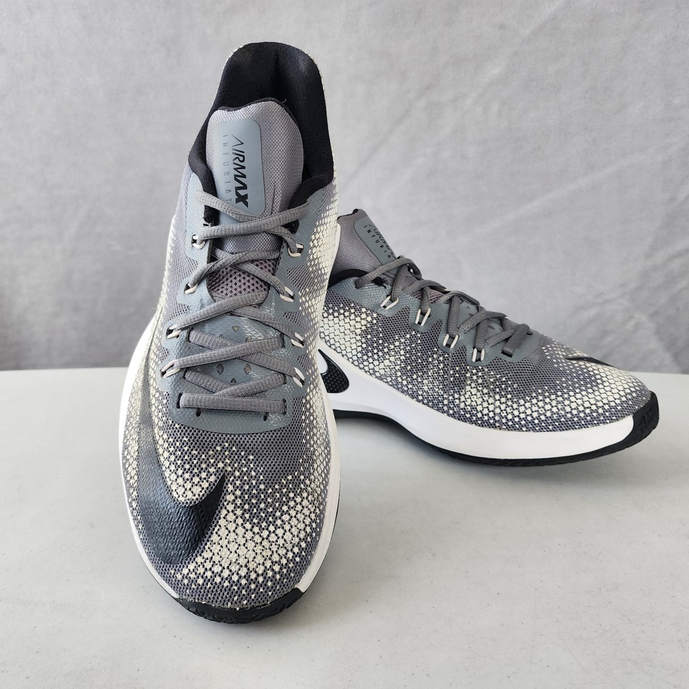 Nike Air Max Infuriate Shoes Mens Size 11 Basketball Sneakers Training Low Gray